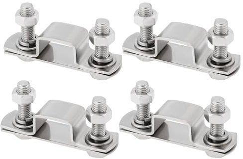 YINETTECH 4 Sätze U-förmige Verbindungshalterung 20 Mm X 15 Mm Sicherheitshalter Halterung aus Edelstahl 304 Zur Unterstützung von Rohrleitungen Kabeln Silber