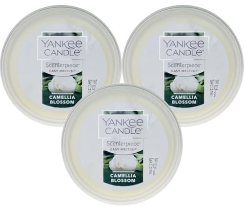 3 x Yankee Candle Scenterpiece -Easy Melt Cup - 61g - Camellia Blossom