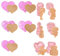 GOZINA 11PCS Heart Cookie Cutter Set, DIY Valentines Love Heart Shaped Cookie Cutters for Lover Kids,Plastic Mini Biscuit Pastry Fondant Cutters and Stamps for Wedding,Brithday Decoration