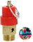 Valvola di sicurezza per compressore ad aria compressa G1/4, filettatura esterna 115PSI, pressione di regolazione rossa, cappello compressore, valvola di sicurezza, 1 pezzo