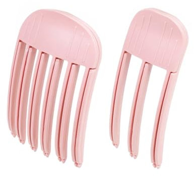 HQRKOTM Lot de 2 hair volume clip, pinces à cheveux naturelles sans couture pour le coiffage, pinces à racines de cheveux pour des pinces à cheveux volumineuses et moelleuses(rose clair)