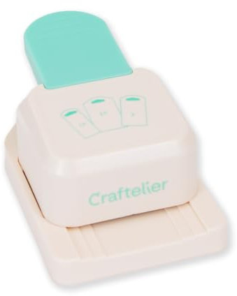 Craftelier - 3 in 1 Lever Press Tag Punch for Making Wide Hole Tags in 3 Sizes | Special for Scrapbooking and Crafts | Sizes: 3.8 cm, 5.1 cm and 6.3 cm