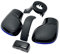 Blue Edge Leder Schaltknauf Schaltknauf Schaltknauf Schaltseite Abdeckung mit Schwarz Chrom Teile (Set von 5) für VW Golf 6 7 R GTI Passat B7 B8 CC R20 Jetta MK6 GLI Autoteile
