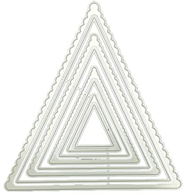 Dreiecks-Stanzformen, Spitzenprägung, Schablonen, 12 x 11 cm, für Kinder, Erwachsene, Kartenherstellung, Scrapbooking