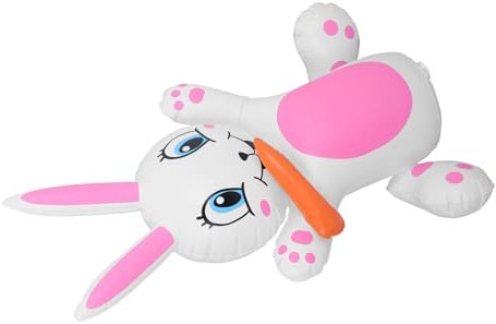 FUTUREORYY Aufblasbarer Osterhase Mit Karotten-Spielzeug Große Garten-Dekoration Für Fröhliche Frühlingsfeste Und Outdoor-feiern Wiederverwendbare Deko Für Außenbereich