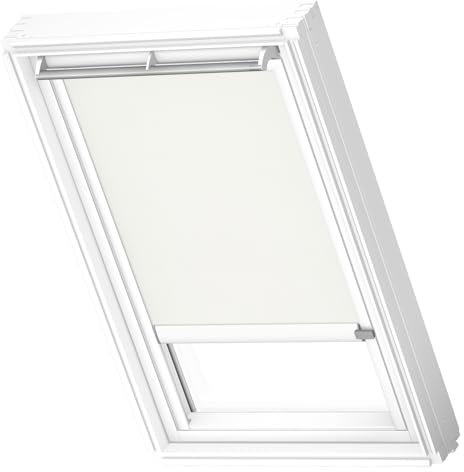 VELUX Original Electric Operated Translucent Roller Blind for 4, 606, S06, White, with White Guide Rail