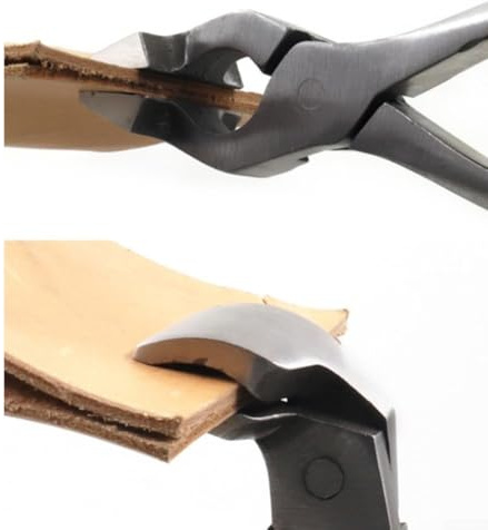 Stainless Steel Leather for Edge Adjustment Press Flatten Pliers for DIY Leather Craft Heavy Duty Fixed Clamp Gadget for Wallets Handbags and Bag Making Hand Tool for Workshop Plus Home Use（Type A）