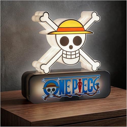 One Piece Skull 3D LED Nachtlicht, Straw Hat Tischlampe mit 3 Helligkeitsstufen, USB oder Batterie, Tragbar Weißes Licht LED lampe, Anime Geschenke für Zimmer Deko (Mehrfarbig 3D Skull)