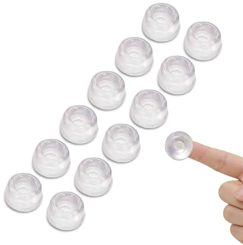Rubber Feet for Chopping Board, Sticky Chopping Board Feet Bumper Pads | 12 pcs 22mm clear rubber feet for chopping board with sticky back designed for anti slip noise reduction on furniture glass
