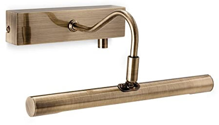 Firstlight LED Picture Light with Dimmer Switch, Antique Brass