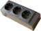 Prise de courant en saillie graphite noir Schuko 250 V 16 A CE 3 prises IP30 graphite