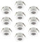 Sigmaled lighting, Mini-LED-Einbaustrahler 3W, dimmbar, Warmweiß 3000K, 300 Lumen, Runde Einbauspot, 220/240V AC, 10er-Pack (5 Box mit 2 Stuck)