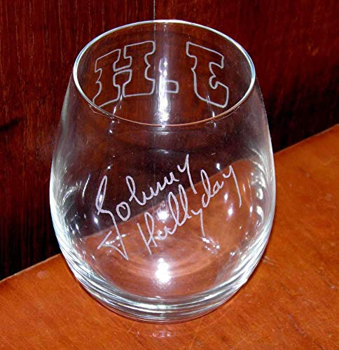 Verre à Whisky gravé à la main Johnny Hallyday