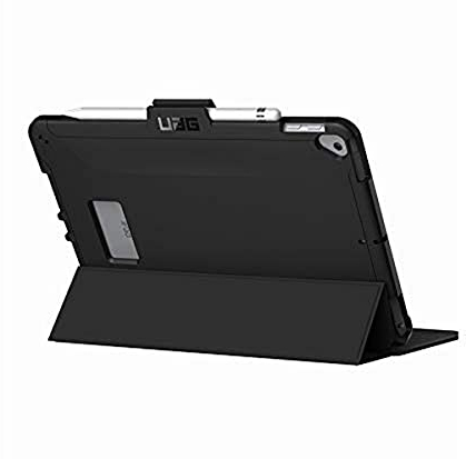 Urban Armor Gear Scout Hülle für Apple iPad 10,2 Zoll (2020 & 2019) Schutzhülle (Stifthalter für Apple Pencil und Logitech Crayon, Apple Smart Keyboard kompatibel) schwarz