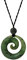 81stgeneration Unisex Geschnitzte Nephrit Jade Grünstein Maori Koru Spiral Anhänger Halskette