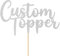 Any Text Personalised Glitter Cake Topper - Light Silver Name, Age, Words Glitter Cake Decoration and Sprinkles - Happy Birthday Decorations - Personalised Toppers for Cakes by Cakeshop
