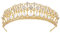 Wedding Tiara, Vofler Bride Pearl Crown - Gold Crystal Rhinestone Headband for Women Queen Ladies Flower Girls Bridal Birthday Pageant Prom Homecoming Halloween Princess Diana Costume Party