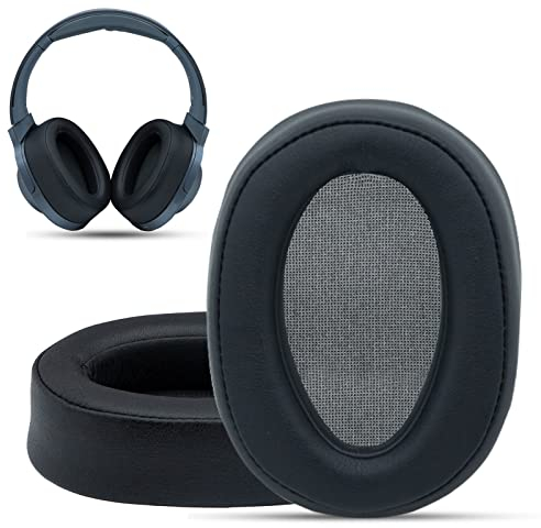 Krone Kalpasmos Ear Pads for Sony WH-H900N, Compatible with Sony MDR-100ABN Headphones Over Ear Cushion, Soft Memory Foam Protein Leather Replacement Earpad Sony Headset Repair Part (Black)