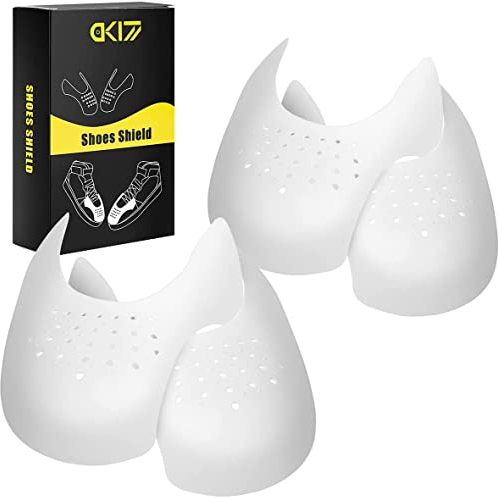 DK177 2 Paare Knickschutz Schuhe, Anti Falten Schuhe Schutz, Knickschutz Air Force 1,Verhindern Turnschuhe Schuhe Falte Vertiefung, Weißer Faltenschutz mit Kasten, Damen EU 35-40