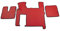Fußmatten, Eco-Leder, kompatibel mit Man TGX 2010-18, automatisch, Rot