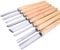 HSS Drechselmesser-Set 8-Teilig, 3X Hohlbeitel, 1X Abstechbeitel, 1X Schruppstahl, 1X Rundbeitel, 2X Gerade Drechselbeitel, Drechseleisen-Satz Drechseln Drechselbank Holz-Schnitzwerkzeug