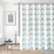 Trimming Shop Shower Curtain Polyester Fabric Bathroom Curtain With 12 Curtain Hook Waterproof Bath Curtain 180 x 180cm, Shower Curtain Liner, Geometric White & Light Green