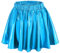 Ushiny Minirock Rave Outfit Metallic Röcke Skaterrock Festival-Kleidung für Damen und Mädchen,Hellblau