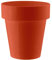 ECOMACETAS FLOWERPOT STORE Pot rouge en plastique robuste et design moderne avec marche intérieure (1,14 cm)