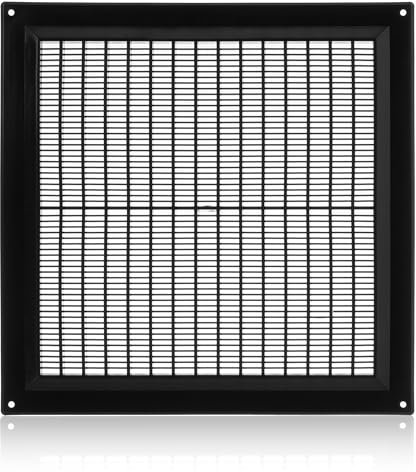 250x250mm Grille de Ventilation en Plastique ABS Noire avec Moustiquaire - Grilles d'aération
