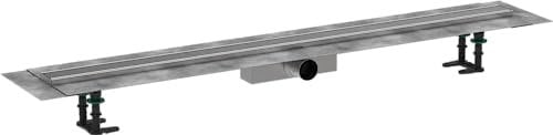 hansgrohe 56184800 RainDrain Compact Duschrinne 1200 für Standardinstallation Edelstahl gebürstet Komplettset
