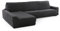 SOFASKINS® super elastischer Chaise Longue überzug, Sofabezug Linke Lange Armlehne, Sofa überzug atmungsaktiv, bequem und langlebig, Kompatible Abmessungen des Sofas (210-340 cm), Farbe dunkelgrau