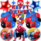 Spiderma Kindergeburtstag Deko, Spidey Luftballons Geburtstag Dekoration für Junge und Mädchen,Spiderma Geburtstagsdeko 3 Jahre Mit riesigen 3D-Spiderma-Folienballons, Birthday Banner, Latexballons