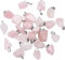 DanLingJewelry 24 ciondoli in quarzo rosa naturale, con pietra preziosa curativa, ciondoli irregolari, per fai da te, creazione di gioielli