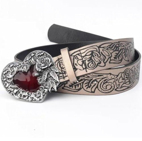 Punk Strass Gürtel Frauen Schnalle Gürtel Bund Lederband Vintage Unisex Hip Hop Y2k Gürtel