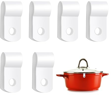 6stk Dutch Oven Deckelschutz Clips, Kochgeschirr-Schutz-Ersatzclips Stapeln und Aufbewahren Kunststoff-Stoßstangen Schutzclips für Dutch Oven-Töpfe