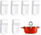 6stk Dutch Oven Deckelschutz Clips, Kochgeschirr-Schutz-Ersatzclips Stapeln und Aufbewahren Kunststoff-Stoßstangen Schutzclips für Dutch Oven-Töpfe