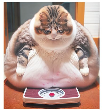 Fat Cat Being Weighed Magnetic Dish Washer Cover, Magnetic Cabinet Cover, Decorative Dishwasher Cover