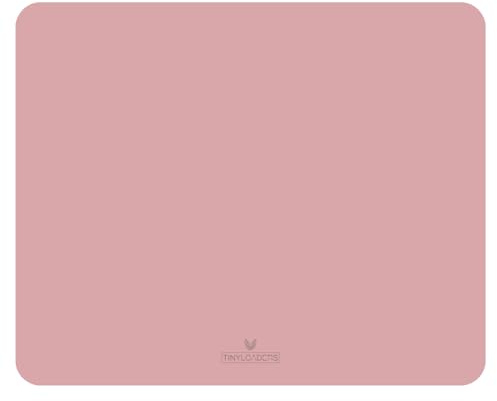 TINYLOADERS Hochwertige Bodenmatte zur Unterlege Hochstuhl Kinderstuhl Kinder Spielmatte Spritzmatte für Kunst waschbare Entwöhnungsmatte wasserdichter Rutschfester Bodenschutz 110 x 95 cm Rose