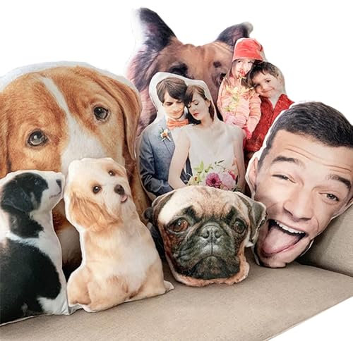 Personalisierte Körperkissen,Katzen-Hundekissen,Personalisierte 3D-Druck Foto hochladen für Kopf und Körper Ihrer Liebsten, Kreatives Geschenk Kissen,Geburtstagsgeschenk