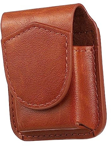 GARVALON Feuerzeug Schutzhülle Aus Leder Kompakte Tragbare Aufbewahrungstasche Schützende Zigarettenanzünder Abdeckung Für Herren Platzsparend Und Langlebig
