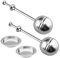 2Pcs Stainless Steel Tea Ball Infusers with 2 Trays - Reusable Fine Mesh Loose Leaf Tea Interval Diffusers