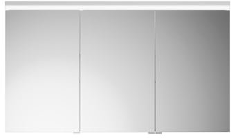burgbad Lin20 Spiegelschrank LED-Beleuchtung, 3 Türen, Anschlag rechts 1200x700x170mm, SPQK120RF5351, Farbe: Weiß Matt mit Laserkante