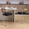 chairus Tabourets de Bar Lot de 2 Tabourets de Comptoir avec Pieds en Métal Chaise de Bar en Fausse Fourrure pour Cuisine, Îlot Central, Noir