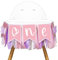G2PLUS One Hochstuhl Banner Lila Rosa, Hochstuhl Banner 1. Geburtstag, One Hochstuhl Girlande mit Schmetterlinge, 1 Jahr Geburtstag Girlande für Schmetterlinge Thema Party, Baby Dusche
