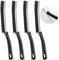 iCovalescent 4 pièces Crevice Gap Cleaning Brush, Multifonction Brosse Nettoyage avec Poignée pour Salle de Bain, Toilettes, Cuisine, fenêtre, Porte et suceur Plat(Noir)