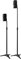 Metal Speaker Stand for Home Theater Surround Sound System Floor Standing Audio Bracket with Studio Monitor Stands Gold Finish