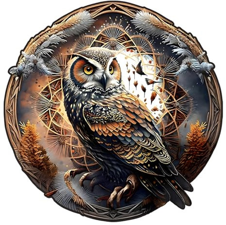 Holzpuzzle Erwachsene, einzigartige Holz Puzzle, Wooden Puzzle, Eule S