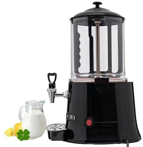 RoyceBee 10L Commercial Hot Chocolate Maker Machine, 400W Chocolate Dispenser Warmer 86-194℉ Temperature Control Hot Beverage Warmer Drinking for Milk Soy Milk Tea Orange Juice