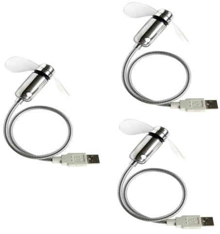 Gadpiparty 3pezzi Ventilatore Usb Mini Led Flessibile Display Ventilatore Portatile Per Laptop e Scrivania Auto e Casa