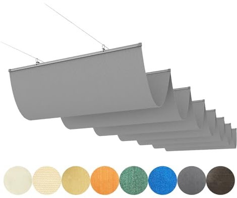 Ausziehbares U-förmiges Rollo Sonnenschutz Segel für den Außenbereich Garten Veranda Terrassendach UV und Sonnenschutz Überdachung Pergola Abdeckung mit Teleskop-Design und Unterstand Funktion